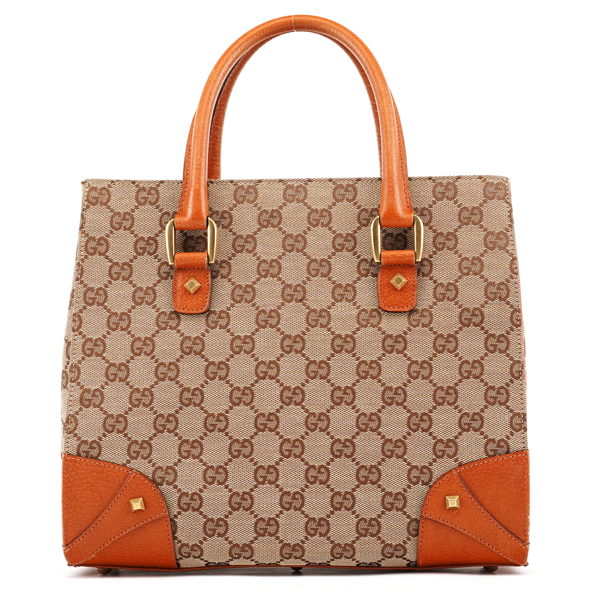 Gucci 120895 Beige Light Brown GG Canvas Tote Bag
