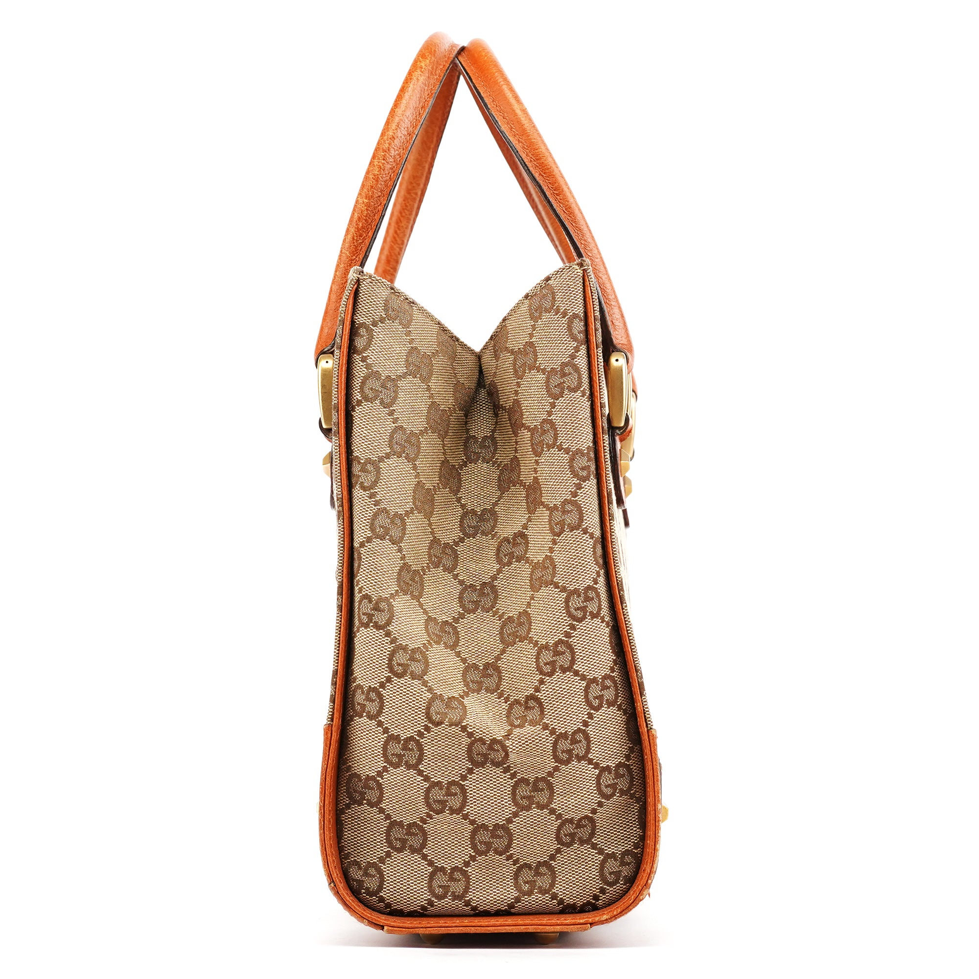 Gucci 120895 Beige Light Brown GG Canvas Tote Bag