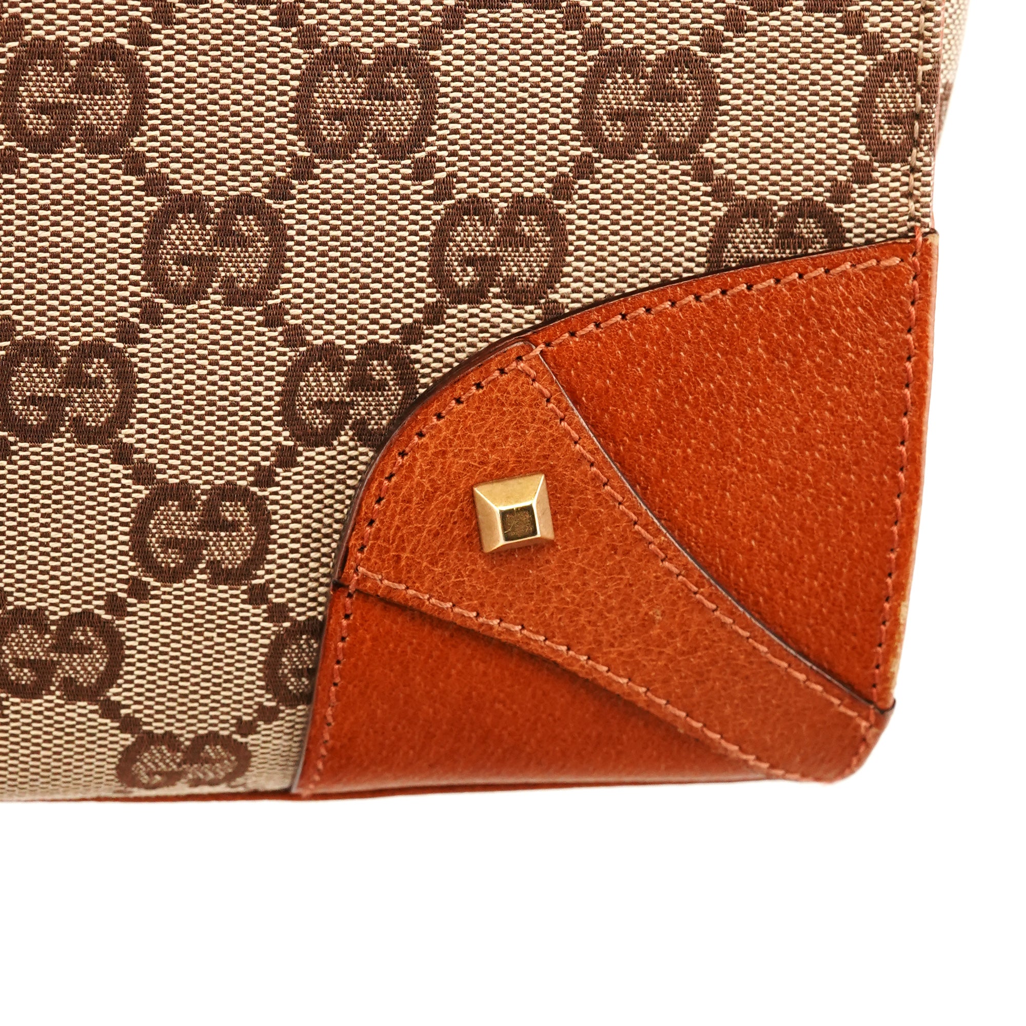 Gucci 120895 Beige Light Brown GG Canvas Tote Bag