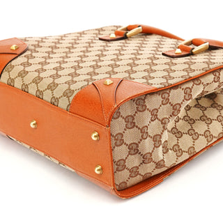 Gucci 120895 Beige Light Brown GG Canvas Tote Bag