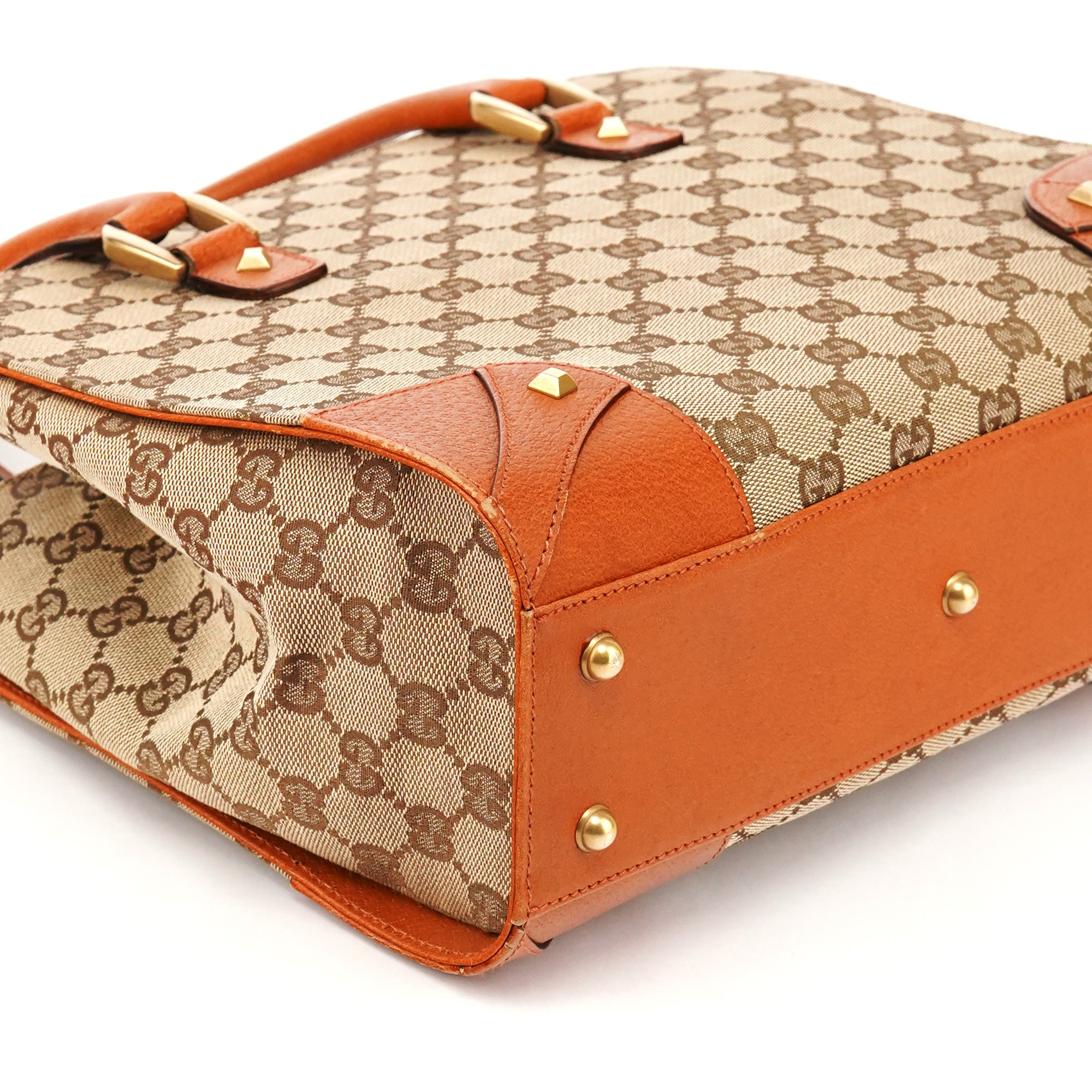Gucci 120895 Beige Light Brown GG Canvas Tote Bag
