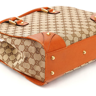 Gucci 120895 Beige Light Brown GG Canvas Tote Bag