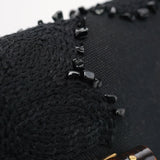 Gucci 123247 Black Canvas Lizard Bamboo Shoulder Bag