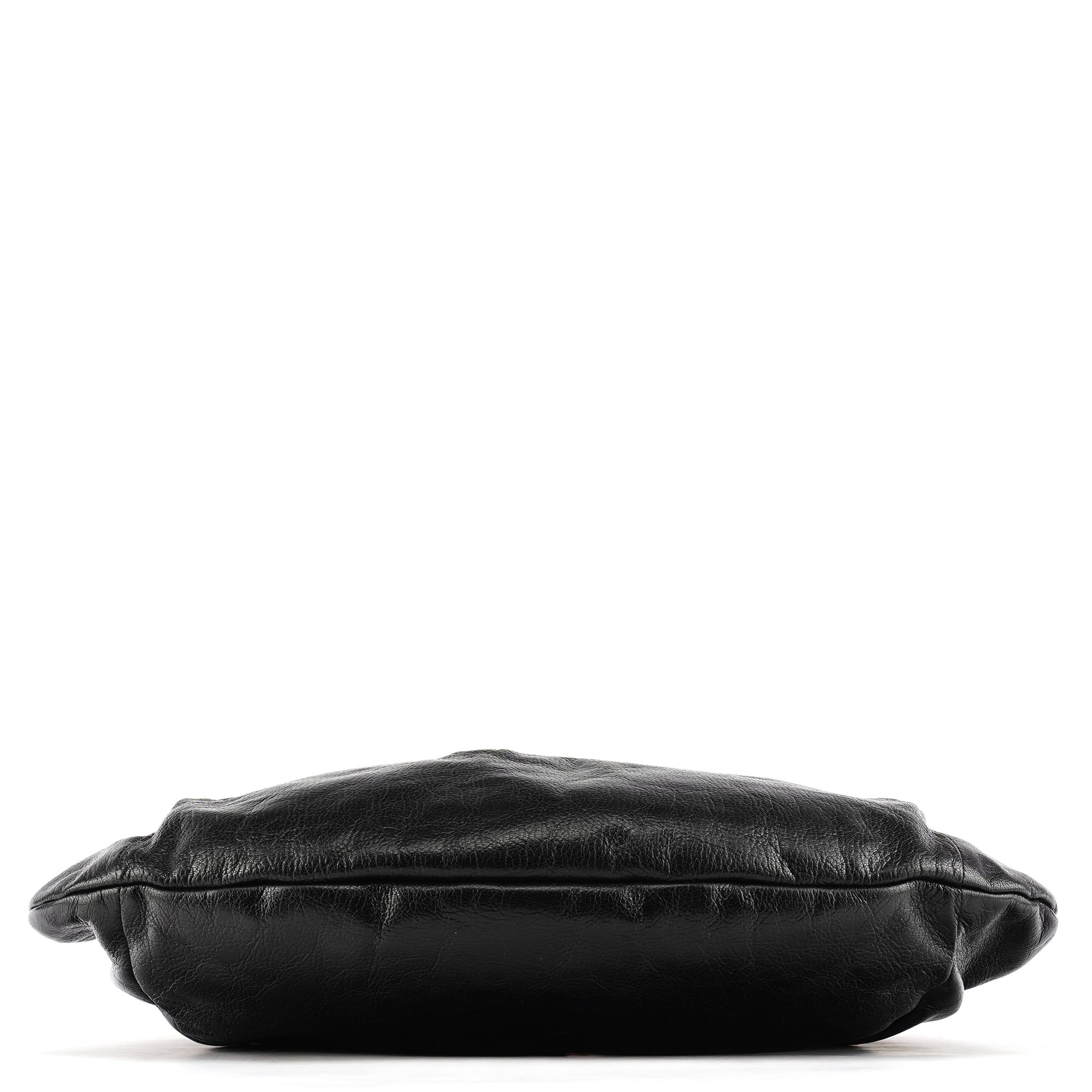 Gucci 124 293 Schultertasche mit Bamboo-Henkeln aus schwarzem Leder