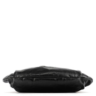 Gucci 124 293 Black Leather Bamboo Handle Shoulder Bag