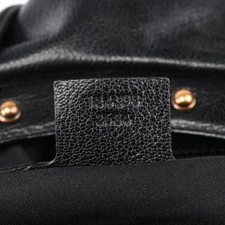 Gucci 124 293 Black Leather Bamboo Handle Shoulder Bag