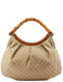 Gucci 124293 Beige GG Bamboo Dual Handle Bag