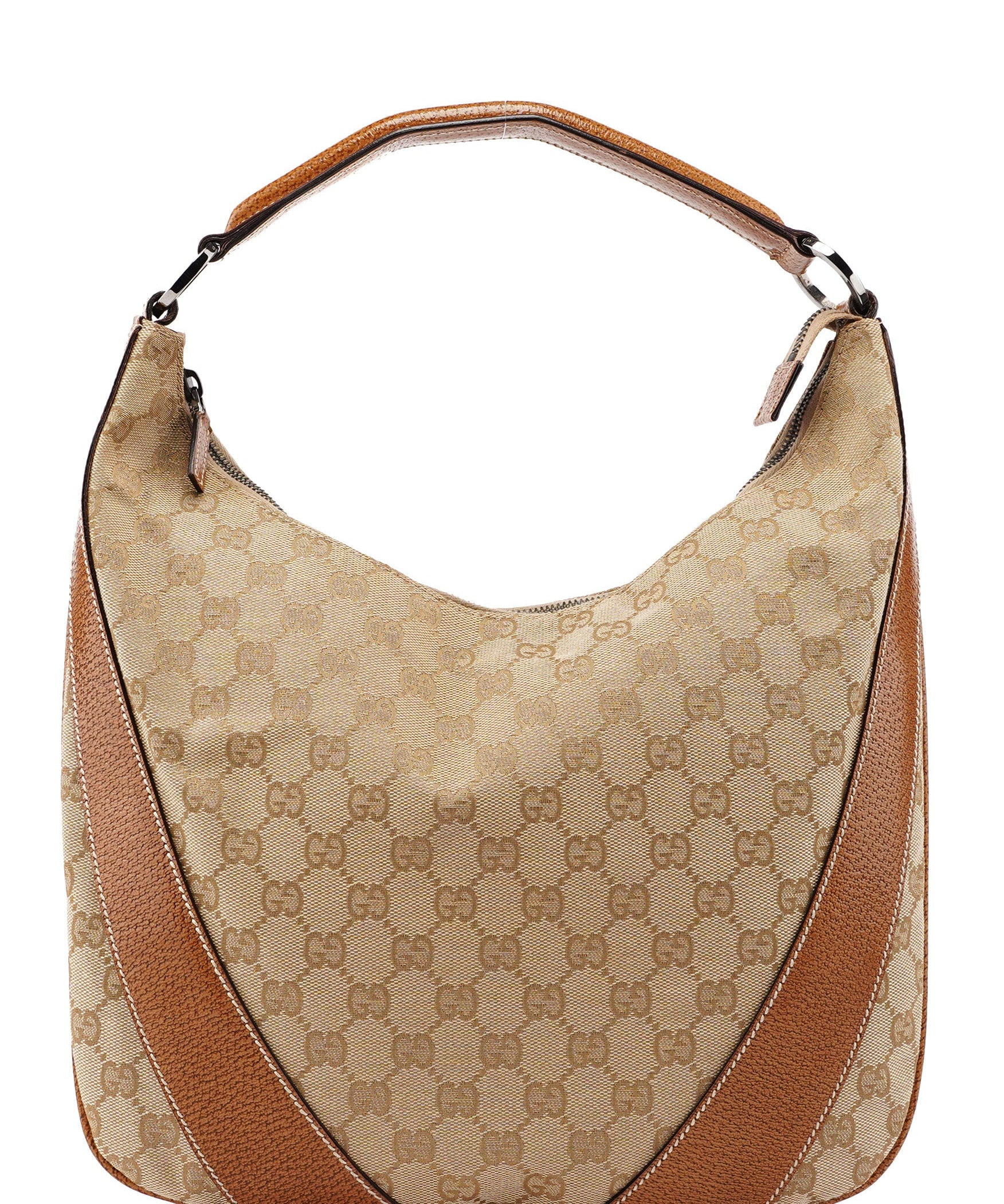 Gucci 124357 Beige GG Hobo Shoulder Bag