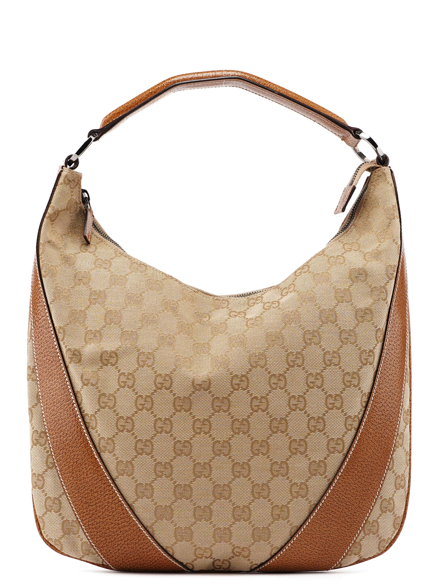 Gucci 124357 Beige GG Hobo Shoulder Bag