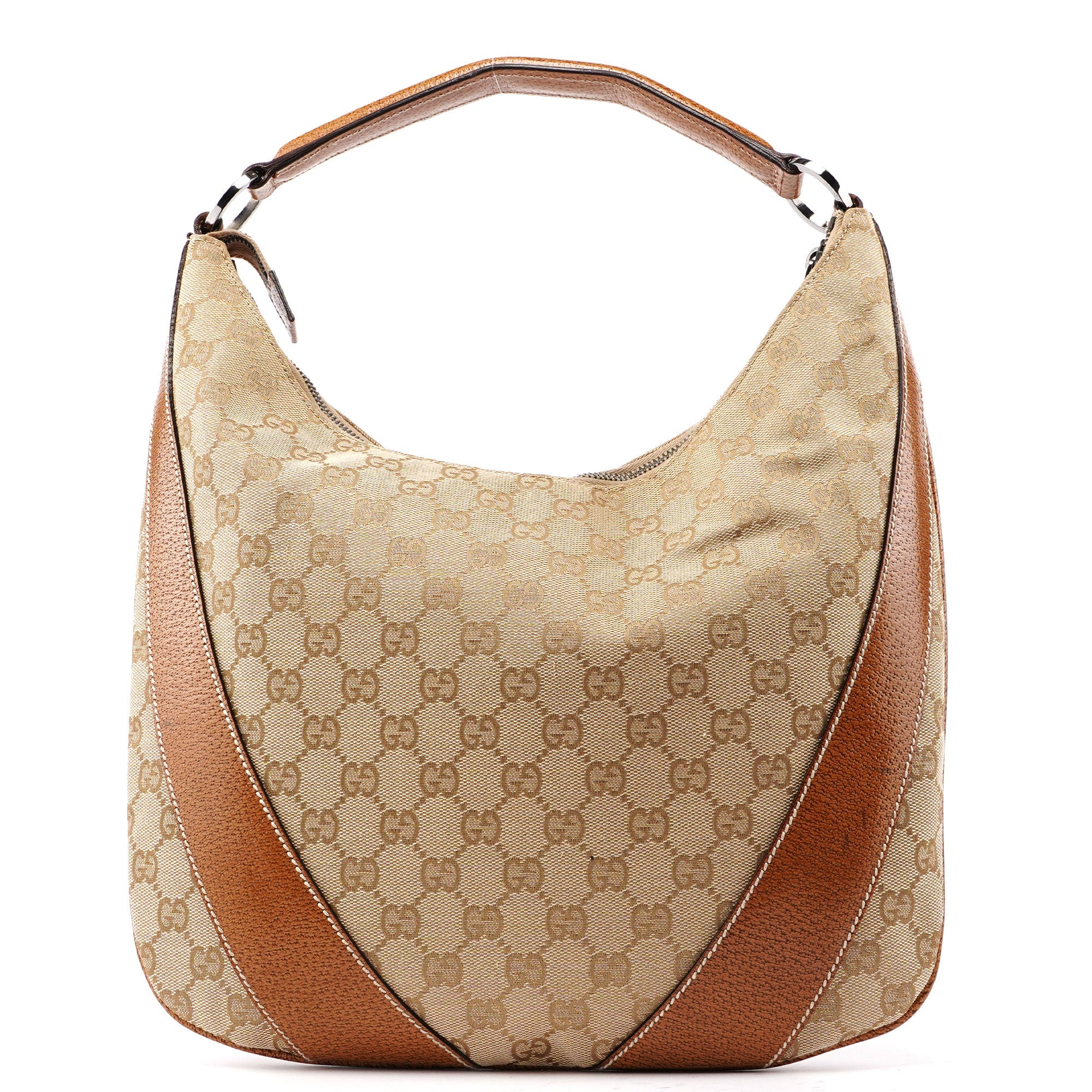 Gucci 124357 Beige GG Hobo Shoulder Bag