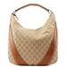 Gucci 124357 Beige GG Hobo Shoulder Bag