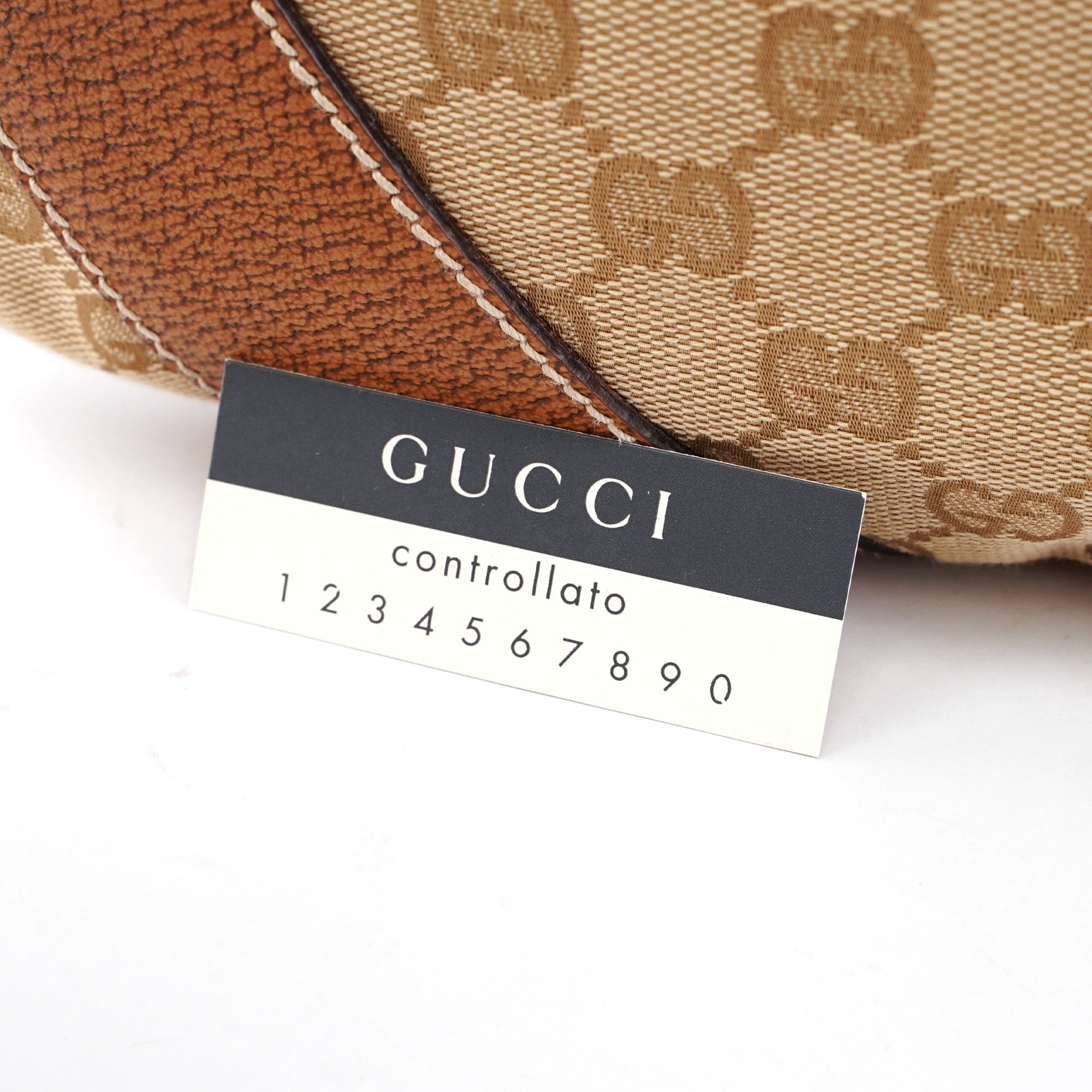 Gucci 124357 Beige GG Hobo Shoulder Bag