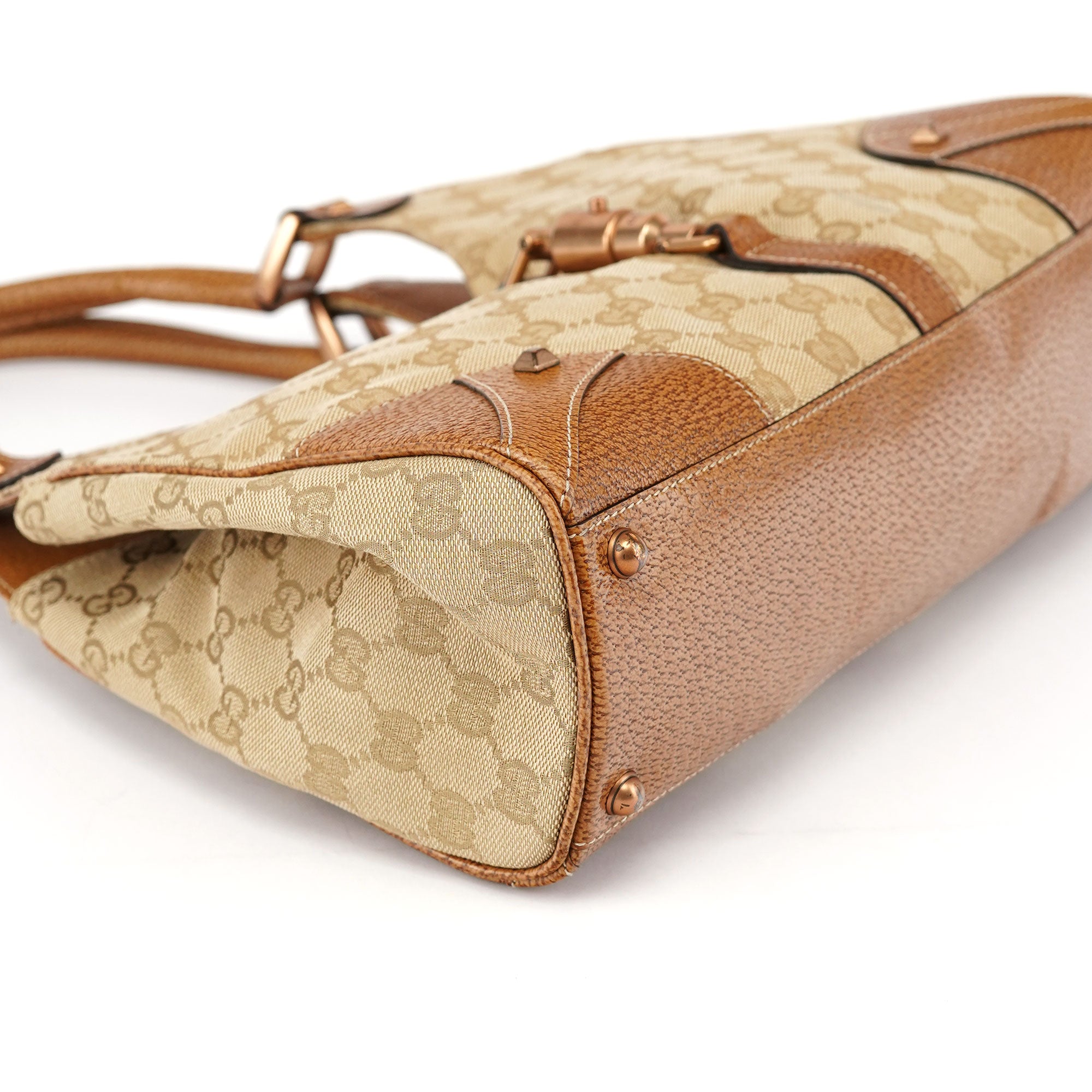 Gucci 124407 Beige GG Jackie Shoulder Bag
