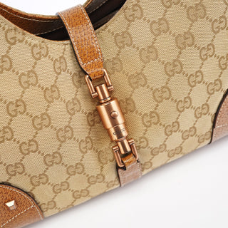 Gucci 124407 Beige GG Jackie Shoulder Bag