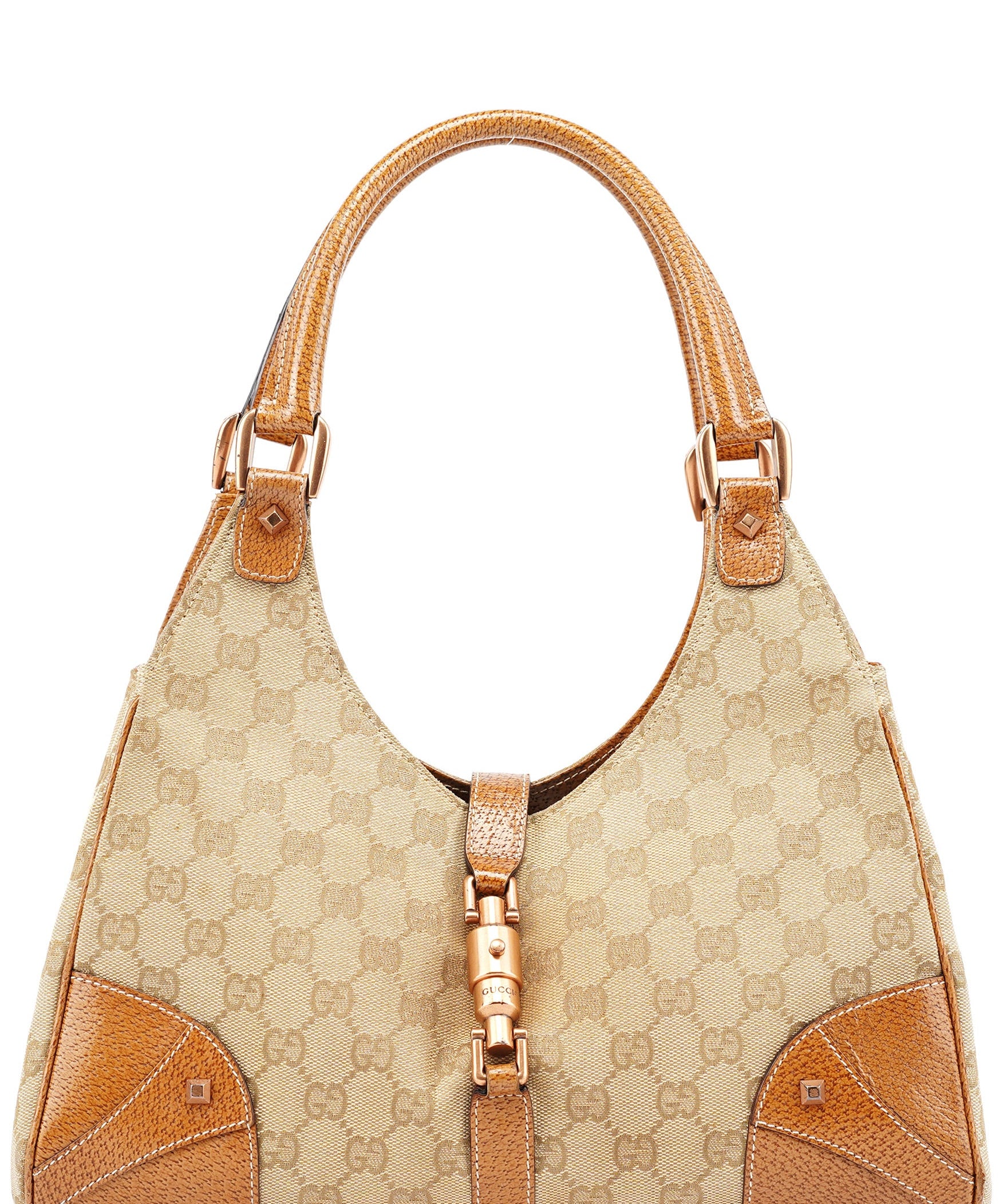 Gucci 124407 Beige GG Jackie Shoulder Bag