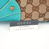 Gucci 124407 Beige Turquoise GG Jackie Shoulder Bag