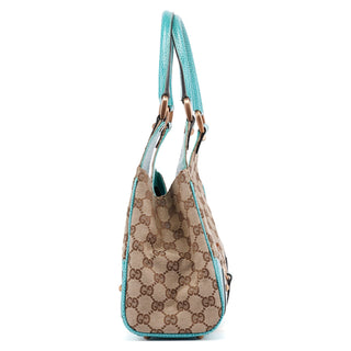 Gucci 124407 Beige Turquoise GG Jackie Shoulder Bag