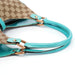 Gucci 124407 Beige Turquoise GG Jackie Shoulder Bag