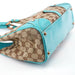 Gucci 124407 Beige Turquoise GG Jackie Shoulder Bag