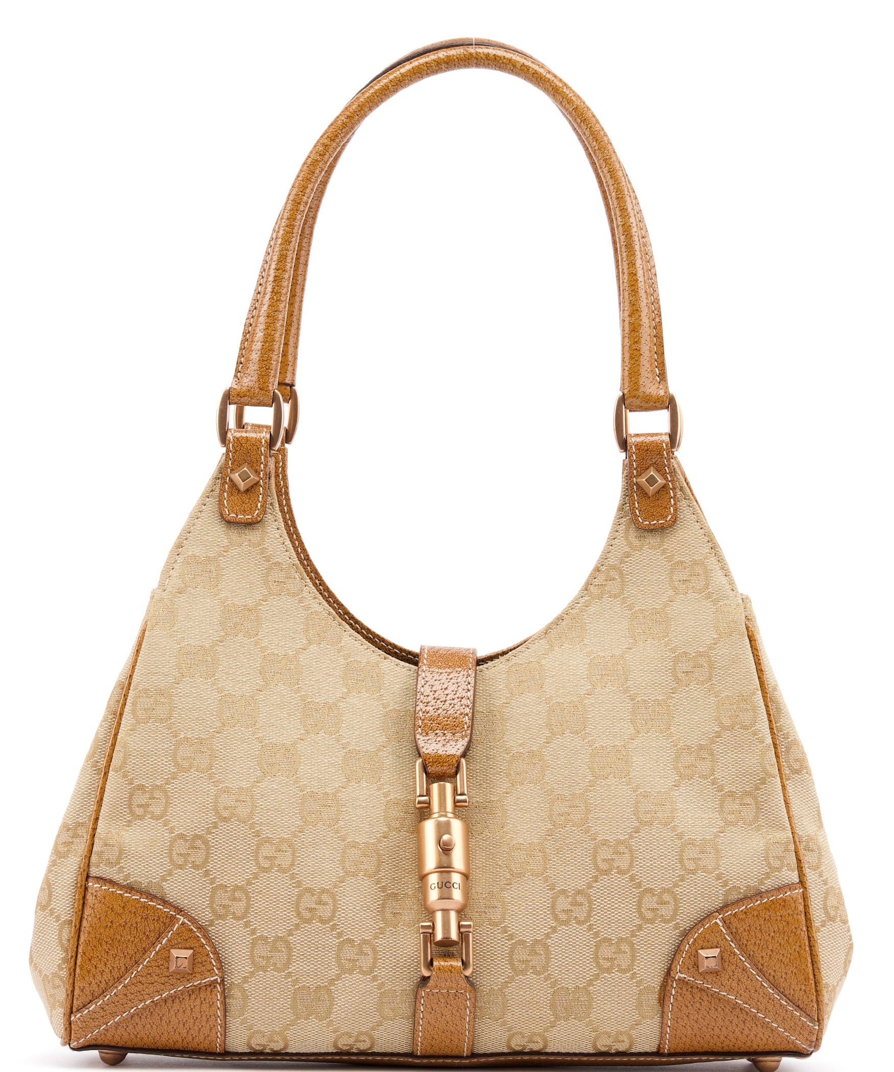 Gucci 124409 Beige GG Jackie Shoulder Bag