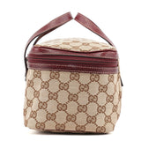 Gucci 124540 Beige Burgundy GG Vanity Bag
