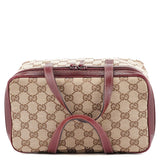 Gucci 124540 Beige Burgundy GG Vanity Bag