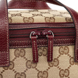 Gucci 124540 Beige Burgundy GG Vanity Bag