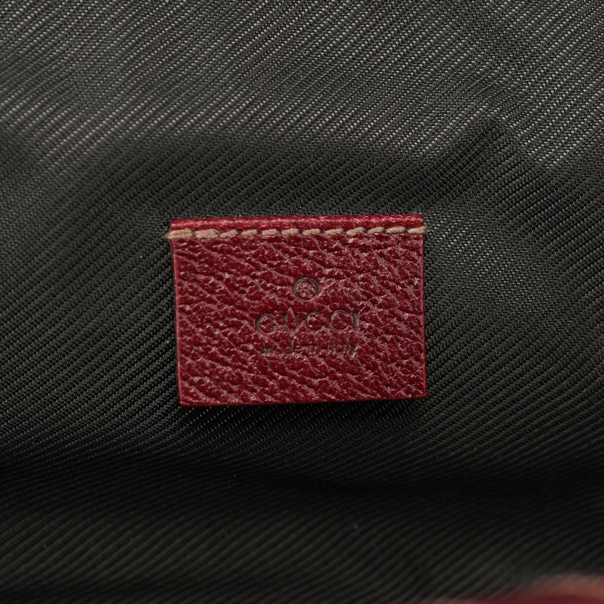 Gucci 124540 Beige Burgundy GG Vanity Bag