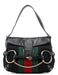 Gucci 131096 Black GG Horsebit Shoulder Bag