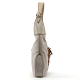 Gucci 140040 Beige Canvas Sequin Jackie Shoulder Bag