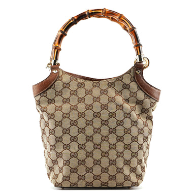 Gucci 140203 Beige GG Bamboo Tote Bag