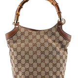 Gucci 140203 Beige GG Bamboo Tote Bag