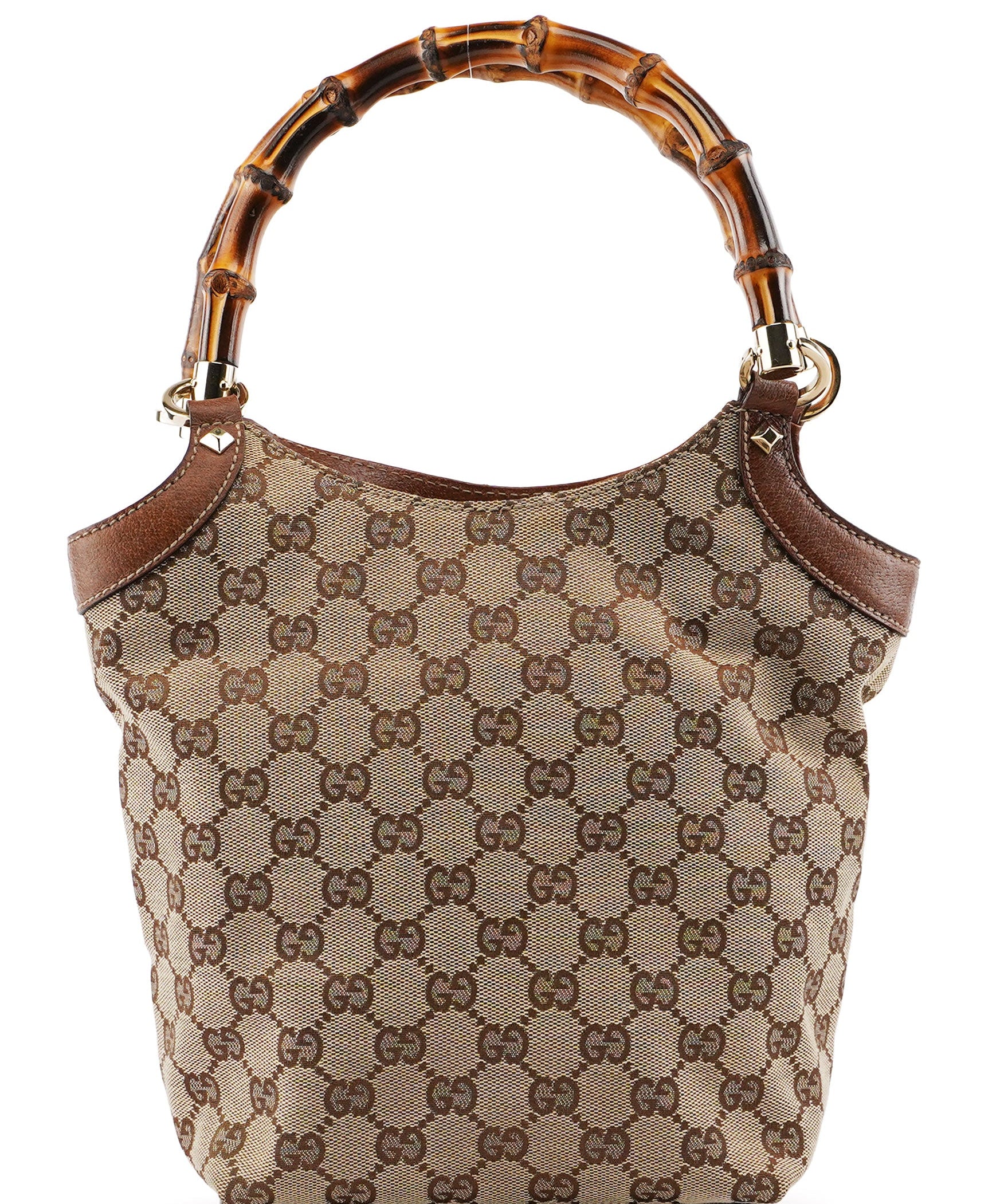 Gucci 140203 Beige GG Bamboo Tote Bag