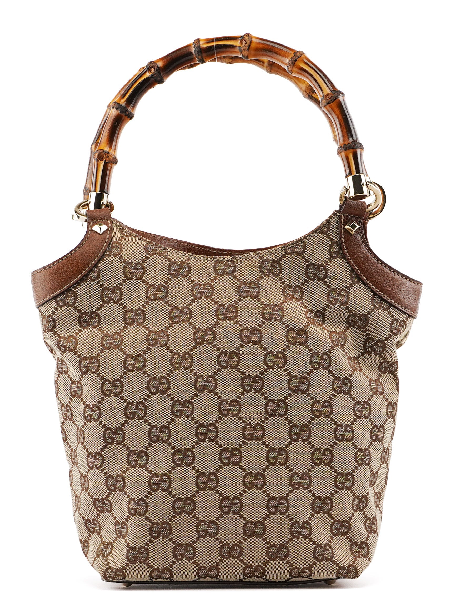 Gucci 140203 Beige GG Bamboo Tote Bag