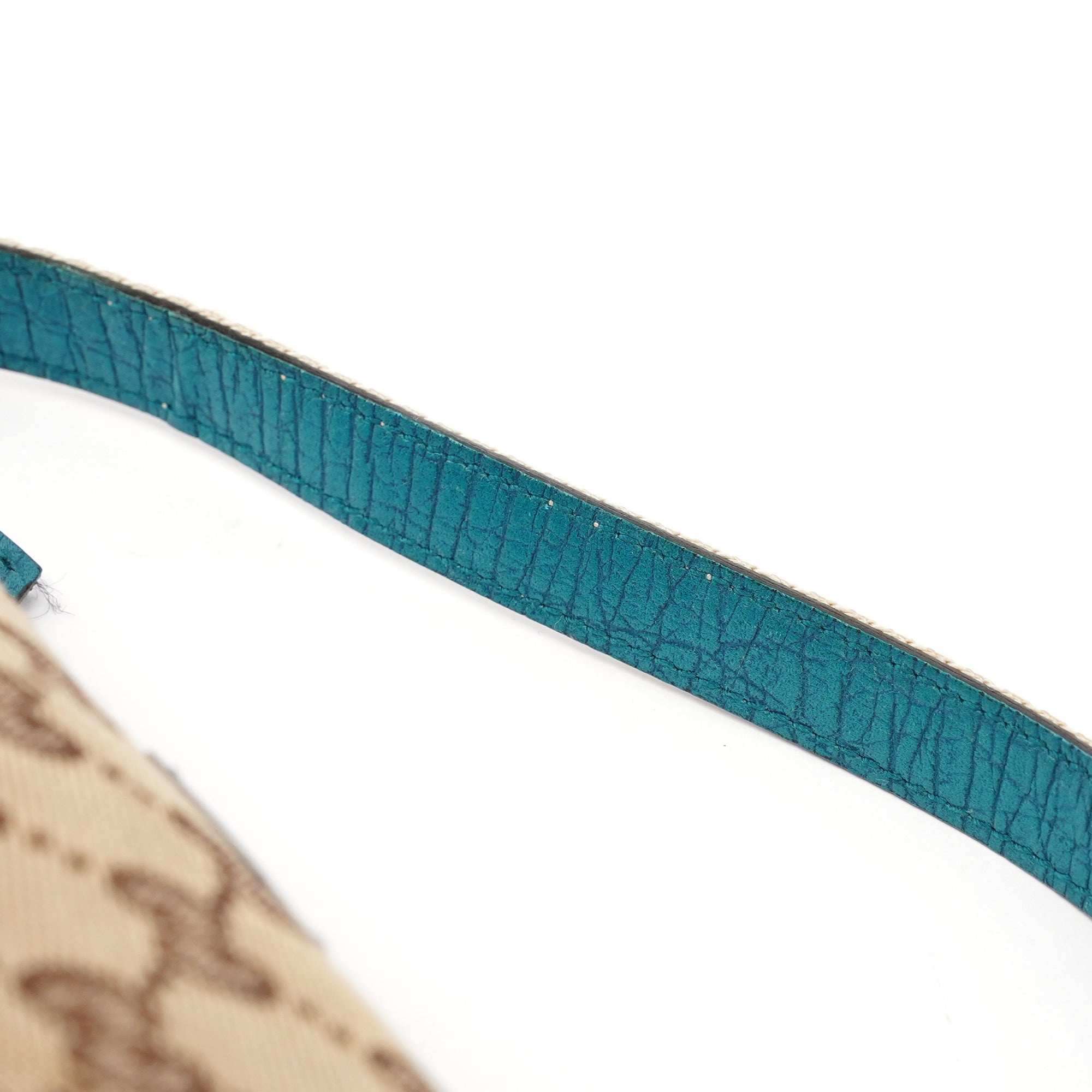 Gucci 141809 GG Boat Pochette en toile GG beige et bleue