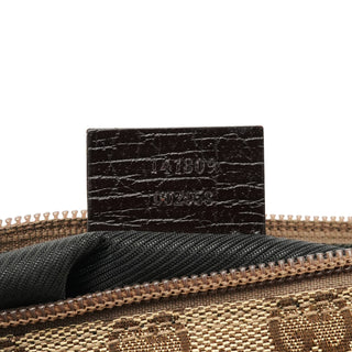 Gucci 141809 Beige Brown GG Boat Pochette