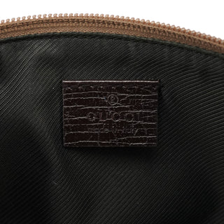 Gucci 141809 Beige Brown GG Boat Pochette