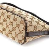 Gucci 141809 Beige Brown GG Boat Pochette