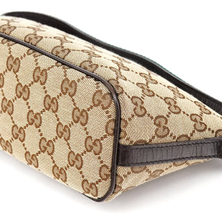 Gucci 141809 Beige Brown GG Boat Pochette