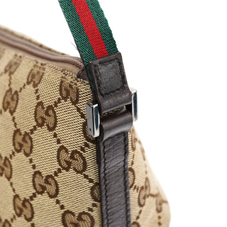 Gucci 141809 Beige Brown GG Boat Pochette