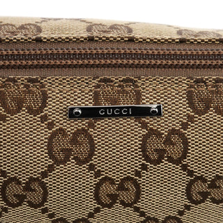 Gucci 141809 Beige Brown GG Boat Pochette