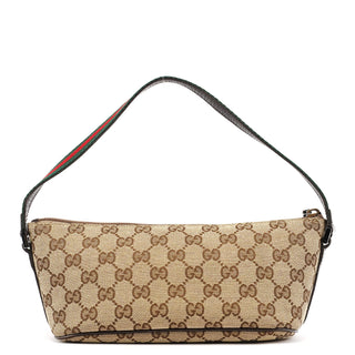 Gucci 141809 Beige Brown GG Boat Pochette