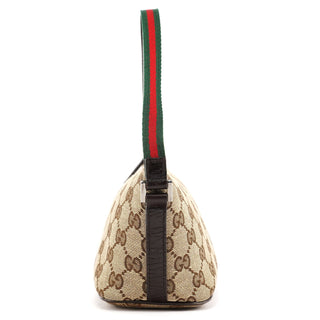 Gucci 141809 Beige Brown GG Boat Pochette