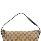 Gucci 141809 Beige Brown GG Boat Pochette