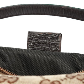 Gucci 141809 Beige Brown GG Boat Pochette