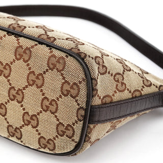 Gucci 141809 Beige Brown GG Boat Pochette