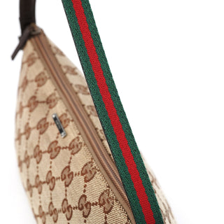 Gucci 141809 Beige Brown GG Boat Pochette