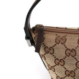 Gucci 141809 Beige Brown GG Boat Pochette