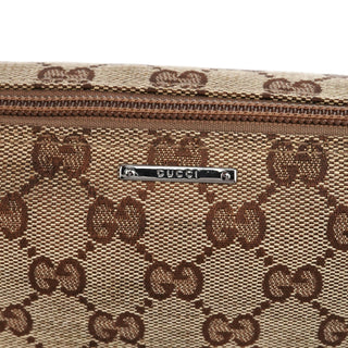 Gucci 141809 Beige Brown GG Boat Pochette