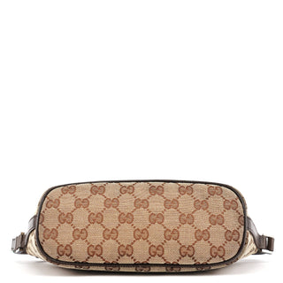 Gucci 141809 Beige Brown GG Boat Pochette